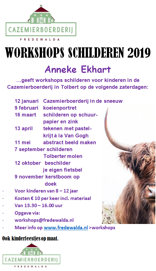Poster Workshop Schilderen 2019